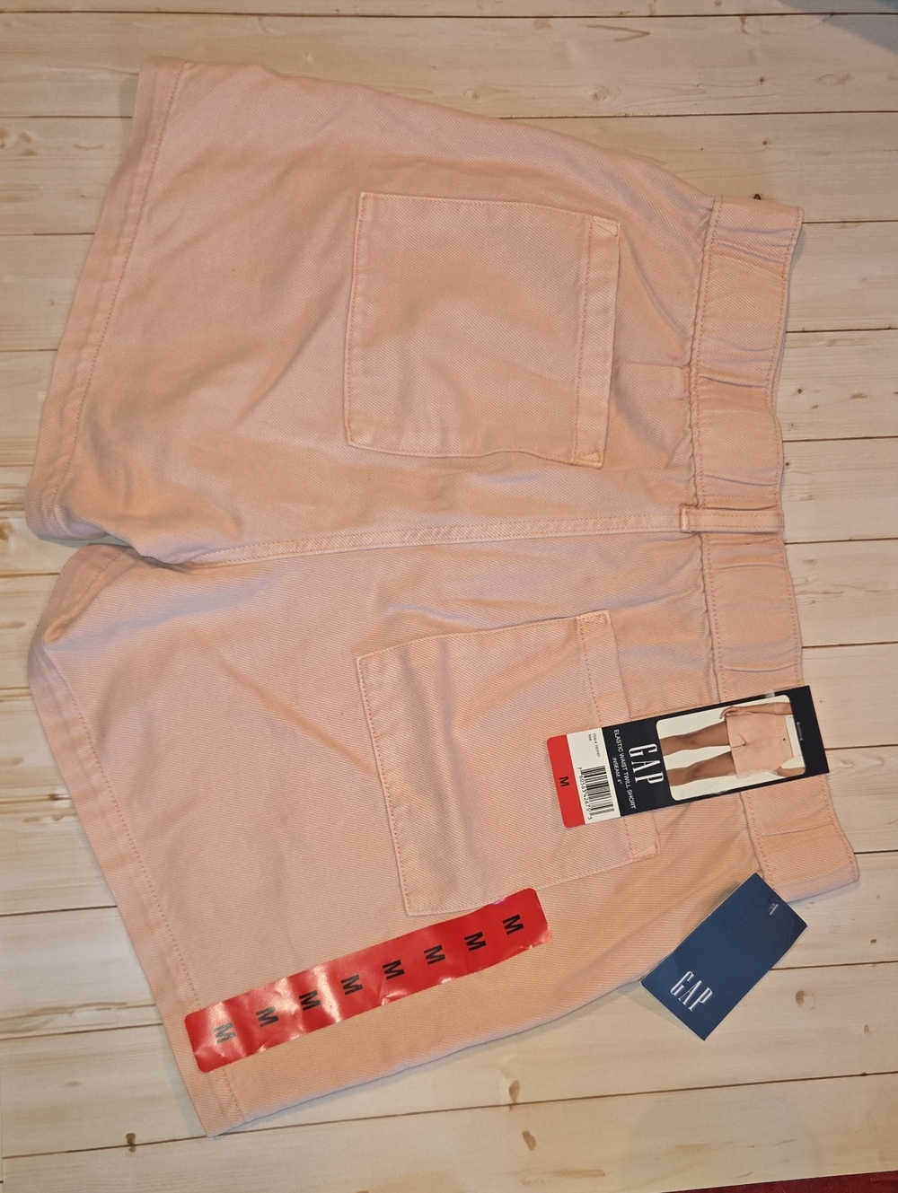 Women's Elastic Waist Twill Short Light Pink